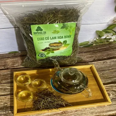 Giảo Cổ Lam 5 Lá Hòa Bình 1kg - Hỗ Trợ Mỡ Máu, Huyết Áp Cao - Giảm Giá 3 Giảo Cổ Lam 5 Lá Hòa Bình 1kg - Hỗ Trợ Mỡ Máu, Huyết Áp Cao - Giảm Giá 3
