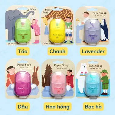 Giấy Xà Phòng Rửa Tay Du Lịch Kháng Khuẩn Dưỡng Da Tiện Lợi Giá 37730đ