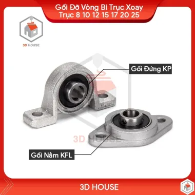 Gối đỡ vòng bi trục đứng KP08, KP000, KP001, KP002, KP003, KP004, KP005, KP006, KP007, K008 4