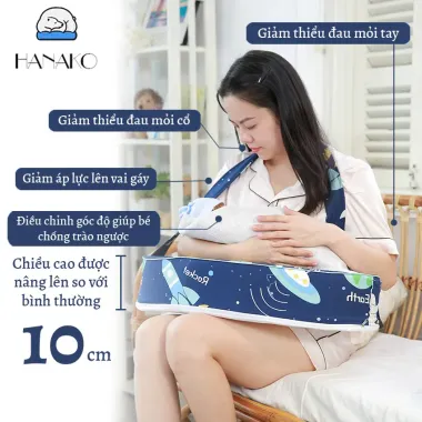 Gối Ti Bé Hanako - Hỗ Trợ Chống Đau Vai, Tay, Lưng Cho Mẹ Bầu, Màu Dễ Thương, Giá Tốt 575k 1