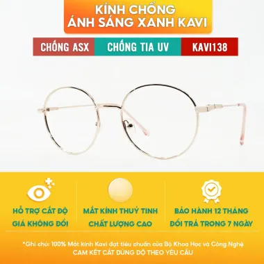 Gọng Kính Cận Nam Nữ Cao Cấp Anna - Tròng Kính Đổi Màu Chống Tia UV & Ánh Sáng Xanh Giá Rẻ 140k