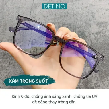 Gọng Kính Cận Nam Nữ Cao Cấp Anna - Tròng Kính Đổi Màu Chống Tia UV & Ánh Sáng Xanh Giá Rẻ 140k