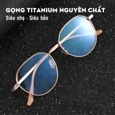 Gọng Kính Cận Nam Nữ Cao Cấp Anna - Tròng Kính Đổi Màu Chống Tia UV & Ánh Sáng Xanh Giá Rẻ 140k