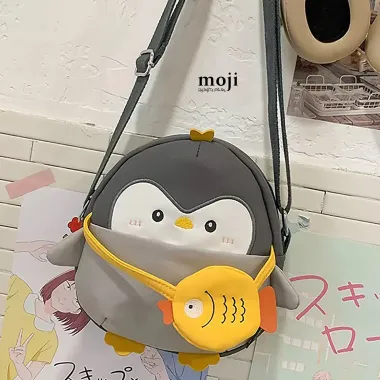 Hàng sẵn có Chim cánh cụt Pingu Sang trọng Cốc nước sáng tạo Ngoài trời di động Túi xô thủy tinh Túi chéo Quà tặng 6