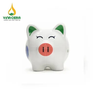 Heo đất tiết kiệm sứ cao cấp Bát Tràng - Lợn đất tiết kiệm hoạt hình giá chỉ 72000đ