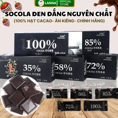 [HỘP 24 CÁI] Socola Đen Đắng Nguyên Chất YIKANONG, Chocolate Ăn Kiêng Nhiều Mức Độ 35%-58%-72%-85%-100% . Ăn Vặt Miu Miu 1