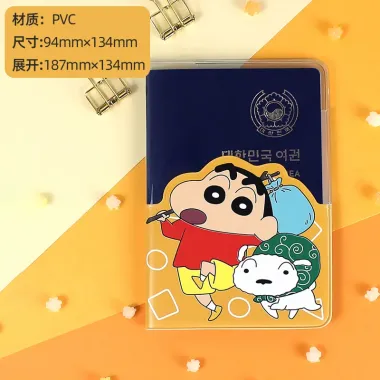 Hộp Đựng Hộ Chiếu PVC Trong Suốt Crayon Shin-chan Tiết Kiệm 10% Vé Tài Liệu Thẻ Quà Tặng 3
