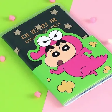 Hộp Đựng Hộ Chiếu PVC Trong Suốt Crayon Shin-chan Tiết Kiệm 10% Vé Tài Liệu Thẻ Quà Tặng 4