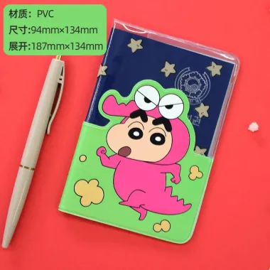 Hộp Đựng Hộ Chiếu PVC Trong Suốt Crayon Shin-chan Tiết Kiệm 10% Vé Tài Liệu Thẻ Quà Tặng 6