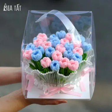 Hộp Hoa Tulip Kẽm Nhung Bã Mía - Mua Tất Giảm Sốc 20% Chỉ 20158đ