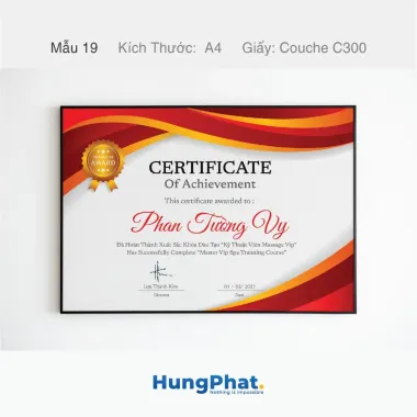 IN Giấy khen Spa, Nail, Da Giảm Giá! Thiết Kế Theo Yêu Cầu, Lấy Ngay 29000đ 4