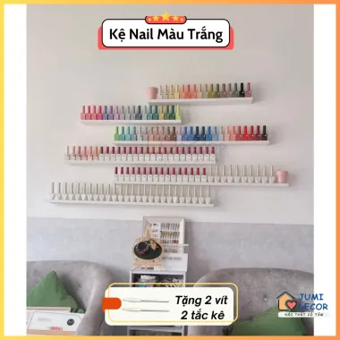 Kệ Sơn Nail Treo Tường Cho Spa - Siêu Chắc, Giá Rẻ 12000đ - Kệ Gắn Tường Để Sơn Móng Jumi Decor 4