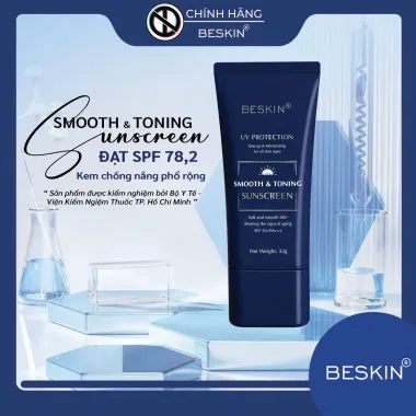 Kem Chống Nắng Beskin Smooth Toning SPF 50+ PA+++ 32g Giảm 209100 còn 170000đ 1 Kem Chống Nắng Beskin Smooth Toning SPF 50+ PA+++ 32g Giảm 209100 còn 170000đ 1