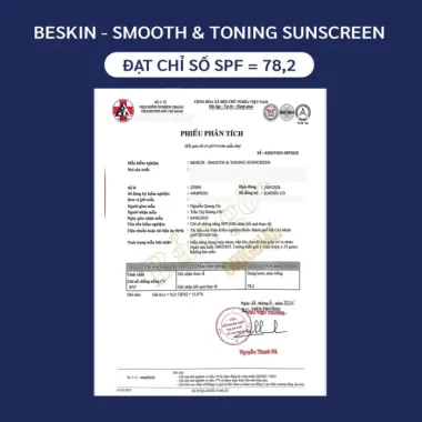 Kem Chống Nắng Beskin Smooth Toning SPF 50+ PA+++ 32g Giảm 209100 còn 170000đ