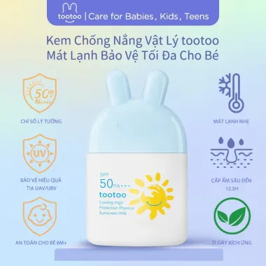 Kem Chống Nắng Cho Bé Tootoo SPF50+ Bảo Vệ Tối Đa Khỏi UVA/UVB Dưỡng Ẩm Chỉ 99000đ 1 Kem Chống Nắng Cho Bé Tootoo SPF50+ Bảo Vệ Tối Đa Khỏi UVA/UVB Dưỡng Ẩm Chỉ 99000đ 1