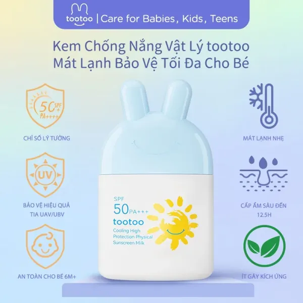 Hình ảnh sản phẩm Kem Chống Nắng Cho Bé Tootoo SPF50+ Bảo Vệ Tối Đa Khỏi UVA/UVB Dưỡng Ẩm Chỉ 99000đ