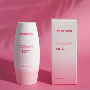 Kem chống nắng Hàn Quốc Peacholic nâng tone Fresh Calming Sun Gel SPF50 giá rẻ 395k