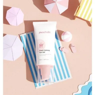 Kem chống nắng Hàn Quốc Peacholic nâng tone Fresh Calming Sun Gel SPF50 giá rẻ 395k 6 Kem chống nắng Hàn Quốc Peacholic nâng tone Fresh Calming Sun Gel SPF50 giá rẻ 395k 6