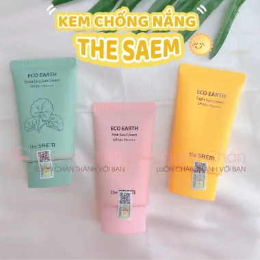 Kem Chống Nắng The Saem Eco Earth Sun Cream Ngăn Tia UVA UVB 50g Giá Rẻ 139k 3
