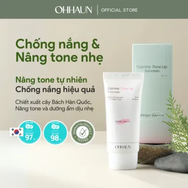Kem chống nắng TONE UP Ohhaun Cypress Hàn Quốc - Dưỡng Ẩm, Giá Cực Sốc Chỉ 258k! Kem chống nắng TONE UP Ohhaun Cypress Hàn Quốc - Dưỡng Ẩm, Giá Cực Sốc Chỉ 258k!