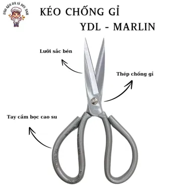 Kéo Cắt Thịt Gà, Vịt, Cá, Thịt Cao Cấp YDL Marlin Thép Trắng Nhật Giá Rẻ 75K 1