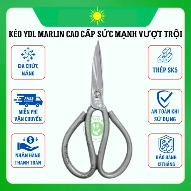 Kéo Cắt Thịt Gà, Vịt, Cá, Thịt Cao Cấp YDL Marlin Thép Trắng Nhật Giá Rẻ 75K 5