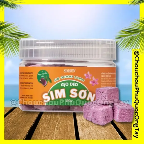 Hình ảnh sản phẩm Kẹo Sim Phú Quốc Dẻo Ngon - Hũ 200g Giá Chỉ 65k - Đặc Sản Sim Sơn Phú Quốc