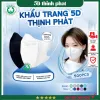 Khẩu Trang 5D Thịnh Phát Kháng Khuẩn - 3 Lớp Lọc Bụi Mịn Cao Cấp Giá Rẻ 32k/Cái