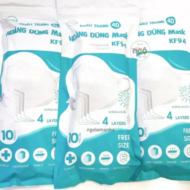 Khẩu Trang KF94 4D HẢI AN MASK Chống Bụi Mịn Tia UV Giá Rẻ 97200đ
