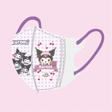 Khẩu trang Kuromi mẫu mới cho trẻ em 3-12 tuổi giá rẻ chỉ 13000đ/set 10 cái 6 Khẩu trang Kuromi mẫu mới cho trẻ em 3-12 tuổi giá rẻ chỉ 13000đ/set 10 cái 6