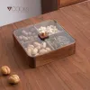 Khay Đựng Bánh Kẹo Mứt Tết Gỗ Óc Chó Cao Cấp 6 Ngăn 4 Ngăn Sang Trọng Giá Rẻ 5