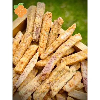 Khoai Môn Sợi Tẩm Vị Hành Cua Ngon Lạ Đà Lạt - Ăn Vặt Siêu Ngon Béo Giòn Rum Giá Chỉ 87375đ