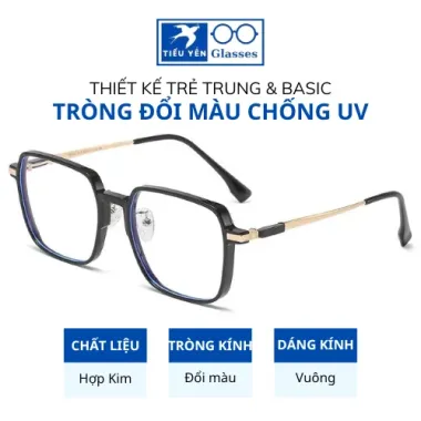 Kính Đổi Màu UV400 Thời Trang Gọng Vuông 115.500Đ - Chống Tia Cực Tím, Giá Siêu Mua Sắm 6