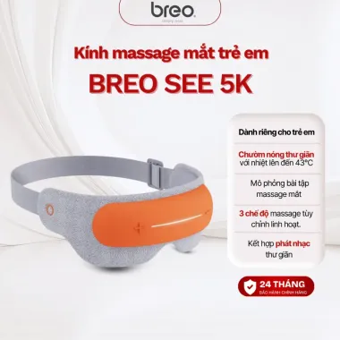 Kính Massage Mắt Trẻ Em Breo See 5K - Chườm Nóng 3 Chế Độ Thư Giãn Giá Tốt 2.250.000đ
