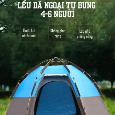 Lều Cắm Trại Tự Động 2 Lớp Chống Nước Cho 4-6 Người Giá Rẻ 749k 4 Lều Cắm Trại Tự Động 2 Lớp Chống Nước Cho 4-6 Người Giá Rẻ 749k 4