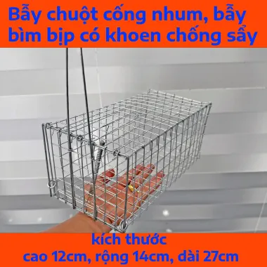 Lồng Bẫy Chuột Cống Nhum Sóc Bìm Bịp 30x16x14cm Giá Rẻ 75k Thay 95250 Vnđ 4 Lồng Bẫy Chuột Cống Nhum Sóc Bìm Bịp 30x16x14cm Giá Rẻ 75k Thay 95250 Vnđ 4