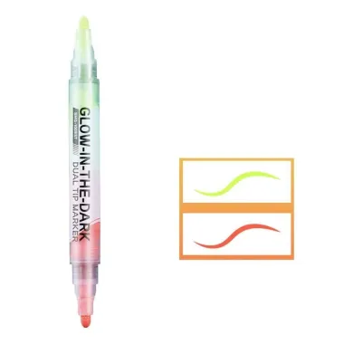 LUCKY Bút Đánh Dấu, Phát Sáng Trong Bóng Tối DIY Graffiti Dạ Quang Bút, Tranh Tay Nhiều Màu Sắc Bút Ma Thuật Đầu Kép Bút Highlighter Sinh Viên
