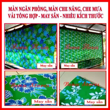 Màn Ri Đô Vải Thun Xanh Che Nắng Mưa Giá Rẻ - Khuyến Mãi 150000đ 4