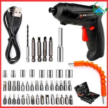 Máy khoan vít cầm tay đa năng 47 phụ kiện, pin sạc, 2 chiều giá rẻ chỉ 132390đ 5