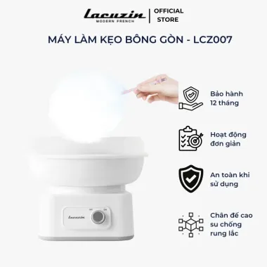 Máy làm kẹo bông gòn Lacuzin LCZ007 giảm giá còn 419k, BH 12 tháng, đổi 15 ngày