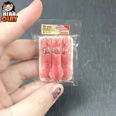 Mô hình Mực ống tí hon mini DIY giá rẻ - Đồ ăn cho búp bê chỉ 55000đ 1