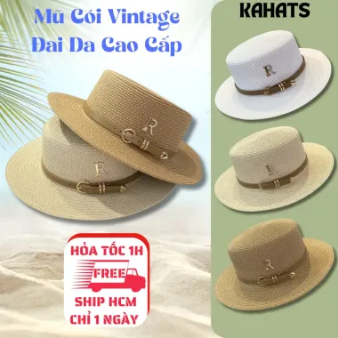 Mũ Cói Nữ Đi Biển Vintage KAHATS Vành Nhỏ Dáng Sang Trọng Giảm 16% Chỉ 79k Mũ Cói Nữ Đi Biển Vintage KAHATS Vành Nhỏ Dáng Sang Trọng Giảm 16% Chỉ 79k
