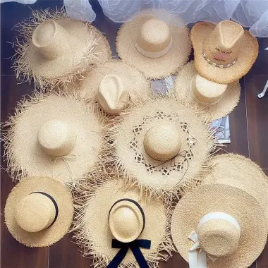 Mũ Rơm Nữ Đi Biển Chống Nắng Giá Cực Sốc - Mùa Hè 2025 - Raffia Phong Cách Vành Lớn Chỉ 157778đ