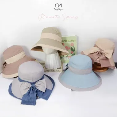 Mũ Vành Rộng Nữ Linen Mềm Mại - Nón Đi Biển, Du Lịch Giá 169k!