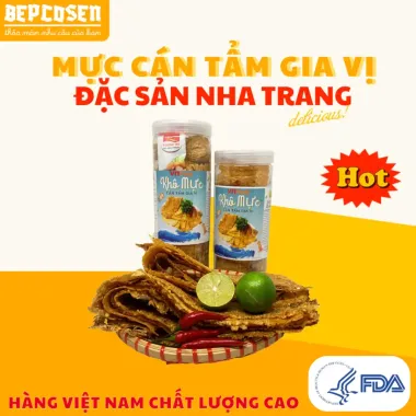 Mực Cán Tẩm Gia Vị VnFood Nha Trang 500Gr - Giảm 135k, Thơm Ngon Đậm Vị, Chất Lượng Cao