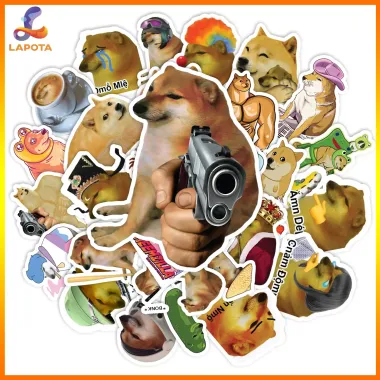 Nhãn dán Cheems Doge Meme Chó Vui Nhộn chống nước - Dán bàn học, mũ bảo hiểm - Giá chỉ 24k! 3 Nhãn dán Cheems Doge Meme Chó Vui Nhộn chống nước - Dán bàn học, mũ bảo hiểm - Giá chỉ 24k! 3
