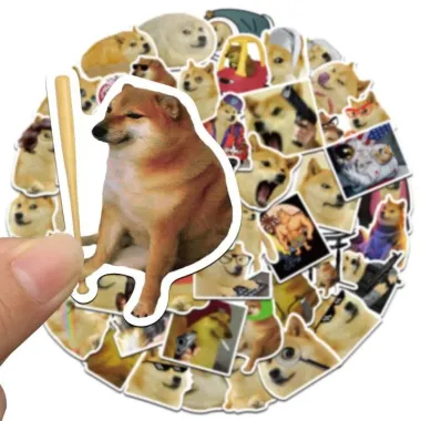 Nhãn dán Cheems Doge Meme Chó Vui Nhộn chống nước - Dán bàn học, mũ bảo hiểm - Giá chỉ 24k! 5 Nhãn dán Cheems Doge Meme Chó Vui Nhộn chống nước - Dán bàn học, mũ bảo hiểm - Giá chỉ 24k! 5