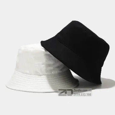 Nón bucket cụp trơn NC02 - Giảm 21% còn 38500đ, Mũ thời trang cá tính giá rẻ