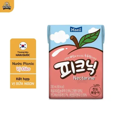 Nước Picnic Vị Đào Maeil Hàn Quốc 200ml Giảm Giá Còn 15000đ/Hộp Nước Picnic Vị Đào Maeil Hàn Quốc 200ml Giảm Giá Còn 15000đ/Hộp
