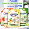 Nước Rửa Chén Thiên Nhiên TOPGIA Chanh Bưởi Gừng - Đánh Bay Dầu Mỡ, An Toàn Cho Gia Đình, Giá 39k 5